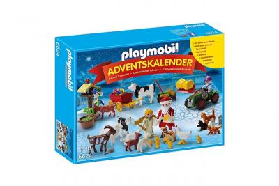 PLAYMOBIL Calendrier de l'Avent P&egrave;re No&euml;l &agrave; la ferme - 6624