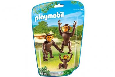 Playmobil City Life 6650 Couple de chimpanz&eacute;s avec b&eacute;b&eacute;