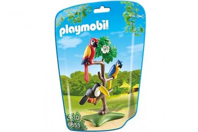 Playmobil : 2 perroquets et 1 toucan n&deg;6653