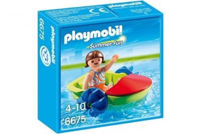 PLAYMOBIL 6675 - Summer Fun - Enfant avec bateau &agrave; p&eacute;dales