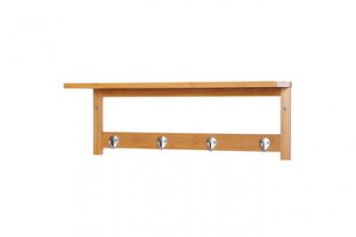 Porte-manteau mural bambou naturel