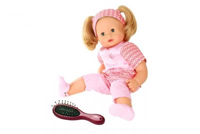 GOTZ Poup&eacute;e Maxy Muffin 42 Cm Cheveux Blonds Avec Tenue Rose Et Brosse