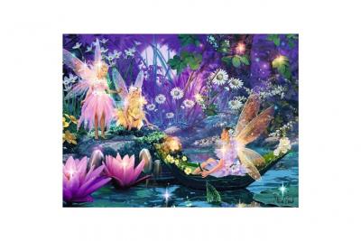 RAVENSBURGER Puzzle 500 Pi&egrave;ces : La For&ecirc;t des F&eacute;es, avec 55 Pierres pour d&eacute;corer,