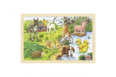 GOKI  Puzzle: Animaux Jeunes Petites Pieces 24