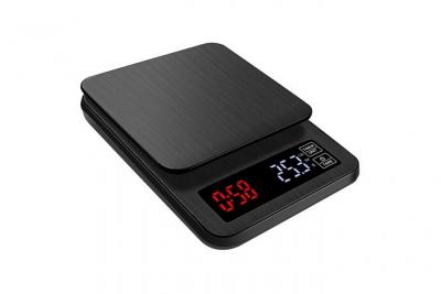 QUMOX Balance de Cuisine -  - Mod&egrave;le Pr&eacute;cision &agrave; Caf&eacute; - 3KG - 1g - &Eacute;cran LCD USB inclus