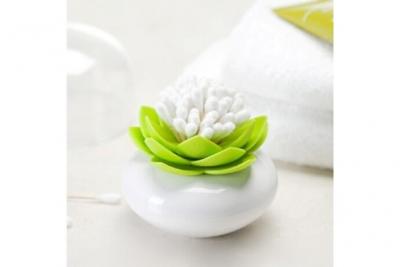 TOTALCADEAU Cotons-tiges dans lotus blanc objet deco maison design insolite