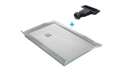 U TILE Receveur de douche &agrave; carreler ultra plat 150 x 100 cm x 22 mm