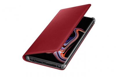 SAMSUNG  leather wallet cover galaxy note9. -rouge