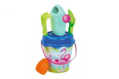 ECOIFFIER  SUMMER Seau 16 cm Flamant Rose Garni
