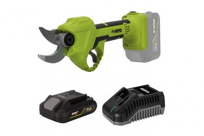 S&eacute;cateur sans fil 20V Batterie Lithium 2Ah Vito de coupe 30 mm Moteur Brushless Chargeur rapide