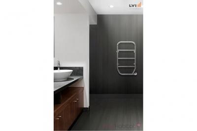 LVI Radiateur s&egrave;che-serviettes &eacute;lectrique 100W vertical Blanc NILA - FINIMETAL 3835109