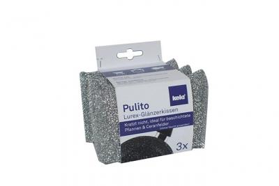 KELA Eponges Polyester Argent&eacute; Poeles Revetues Pulito 3 Pcs