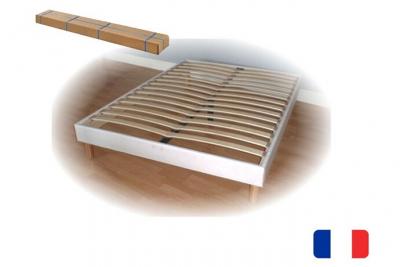 PROMO MATELAS Sommier tapissier &agrave; lattes en kit 140x190