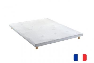 PROMO MATELAS Sommier tapissier extra plat &agrave; lattes multiplis 160x200 