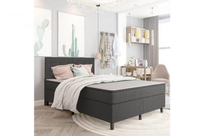 VIDAXL Sommier &agrave; lattes de lit Gris fonc&eacute; Tissu 140x200 cm