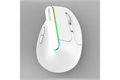 DELUX Souris Sans Fil Optique RGB M618DB-RGB-WH  
