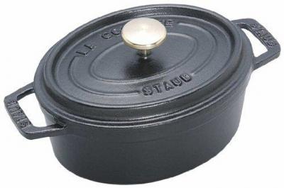 STAUB  fonte - 1101525 - cocotte - ovale - noir mat - 15 cm