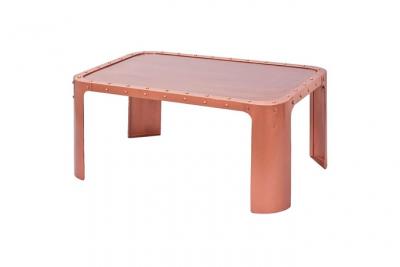 STEEL - Table Basse Rectangulaire M&eacute;tallique Coloris Cuivre - Altobuy