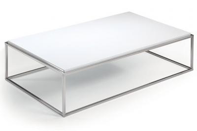 Table basse rectangle MIMI blanc mat blanc Metal Inside75