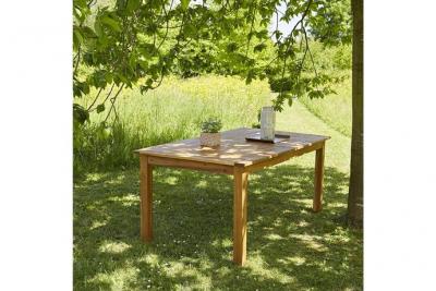 BERAH GETAH Table de jardin en acacia massif fsc extensible 8/10 pers. - Naturel