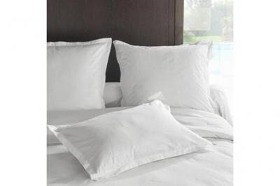 VENT DU SUD Taie d'oreiller percale M&eacute;line 2 LABELIS SIM - Blanc - 50 x 70 cm