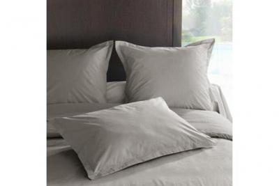 VENT DU SUD Taie D'oreiller En Percale De Coton 80 Fils 50x70 Cm - Cendre
