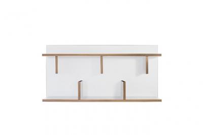 Temahome - &eacute;tag&egrave;re biblioth&egrave;que murale 90cm ""bern"" blanc & contreplaqu&eacute;