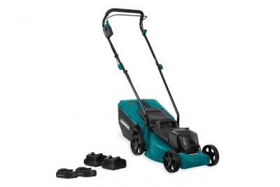 VONROC  - Tondeuse &agrave; gazon sans fil 40V - Sans balais &agrave; charbon - 33cm ? Hauteur de coupe r&eacute;glable ? 2x batteries 2.0Ah et chargeurs inclus