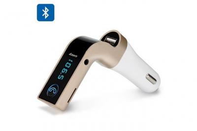  Transmetteur FM Bluetooth dor&eacute; pour voiture 