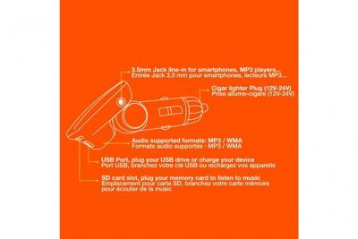 CAMPUS Transmetteur fm f-893a sd/usb/minijack fonction rds t&eacute;l&eacute;commande