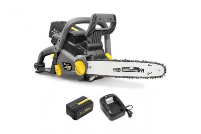 GT ELEC Tron&ccedil;onneuse sans fil &agrave; batterie, 40 V, guide 16 pouces,  + batterie 2 Ah + chargeur