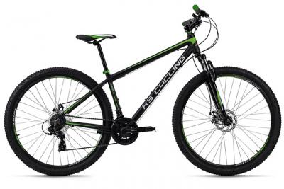 KS CYCLING VTT semi-rigide 29'' Xceed noir-vert TC 42 cm 