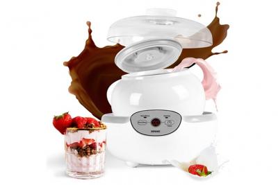 DURONIC Yaourti&egrave;re &Eacute;lectrique Programmable 1 Pot De 1.5l En C&eacute;ramique Machine &Agrave; Yaourt Avec Thermostat  Ym1