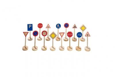 PURE Toys  - 15 panneaux routiers en bois