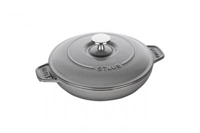 STAUB  Assiette Chaude en Fonte, Ronde, &Oslash; 20 cm, 0,75 L, Gris Graphite