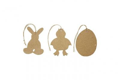 CC Hobby D&eacute;corations de P&acirc;ques &agrave; suspendre, lapin, poulet, oeuf, h: 1