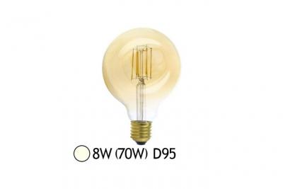 MIIDEX LIGHTING Ampoule LED &agrave; filament COB - E27 - 8W - 4000&deg;K - Non dimmable