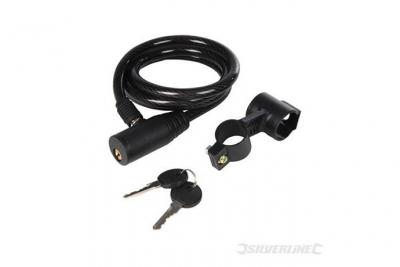 SILVERLINE Antivol &agrave; v&eacute;lo 10 mm x 1,2 m  441168