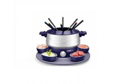TEFAL Appareil &agrave; fondue pour 8 personnes violet gris