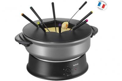 TEFAL  appareil &agrave; wok et Fondue pour 8 personnes 1200W noir gris
