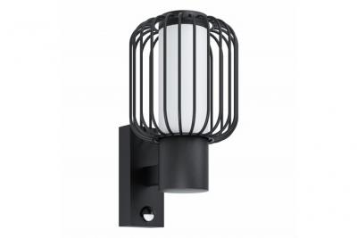 EGLO Applique murale exterieur detecteur mouvement Ravello - Noir - 28W