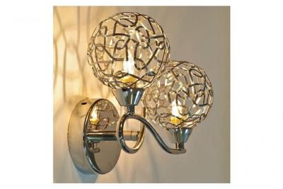 KOSILUM Applique en m&eacute;tal et aluminium Argent&eacute; / Chrom&eacute; 25 cm