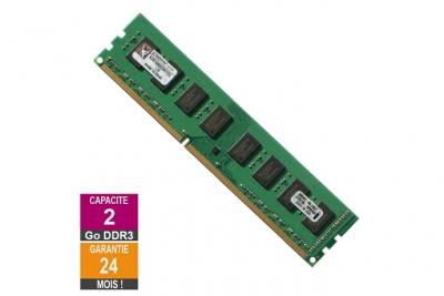 KINGSTON Barrette M&eacute;moire 2Go RAM DDR3  KVR1066D3N7/2G DIMM PC3-8500U 
