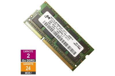 MICRON Barrette M&eacute;moire 2Go RAM DDR3 MT16JSF25664HZ-1G1F1 SO-DIMM PC3-8500 1066MHz 2Rx8 