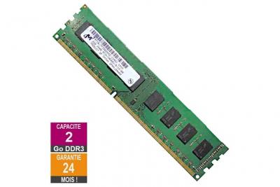 MICRON Barrette M&eacute;moire 2Go RAM DDR3 MT16JTF25664AZ-1G4G1 PC3-10600U 1333MHz 2Rx8 