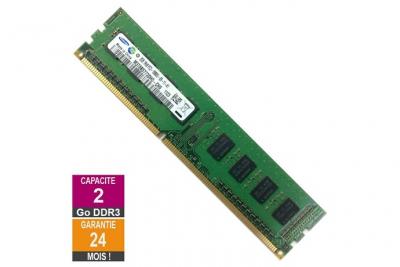 Barrette M&eacute;moire 2Go RAM DDR3 M378B5773DH0-CH9 PC3-10600U 1333MHz 1Rx8 