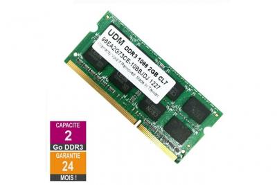  Barrette M&eacute;moire 2Go RAM DDR3 UDM 96EA2G73CE-10BBJDJ SO-DIMM PC3-8500S 