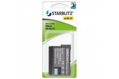 STARBLITZ  SB-EL15 Batterie Rechargeable pour Nikon EN-EL15 Noir