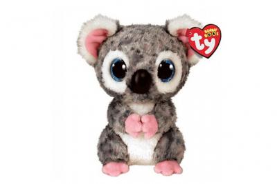 Peluche Ty Beanie Boo's Small Karli Le Koala Gris et Rose