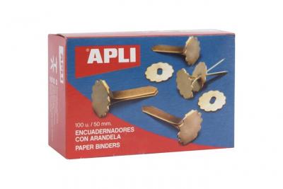 APLI AGIPA APLI 12288 Bo&icirc;te de 100 Attaches parisiennes avec oeillets 50 mm
